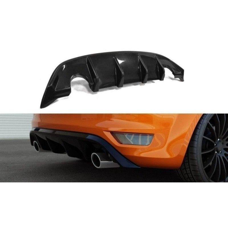 Maxton Rear Valance Ford Focus ST Mk2 FL Gloss Black, Focus Mk2 / 2.5 / ST / RS