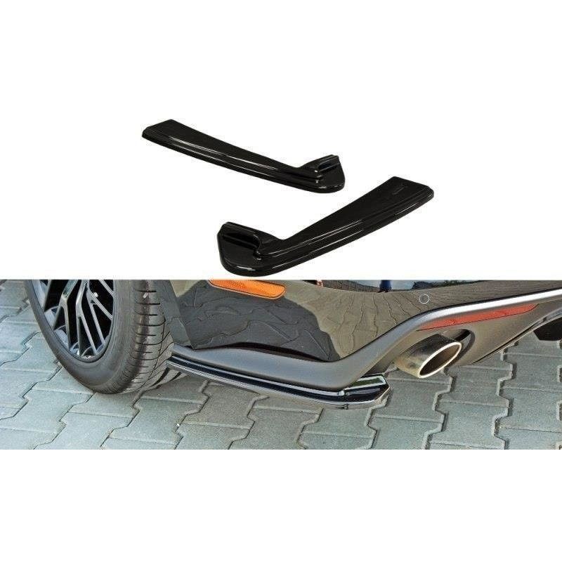 Maxton Rear Side Splitters Ford Mustang GT Mk6 Gloss Black, Mustang