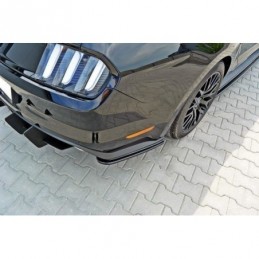 Maxton Rear Side Splitters Ford Mustang GT Mk6 Gloss Black, Mustang