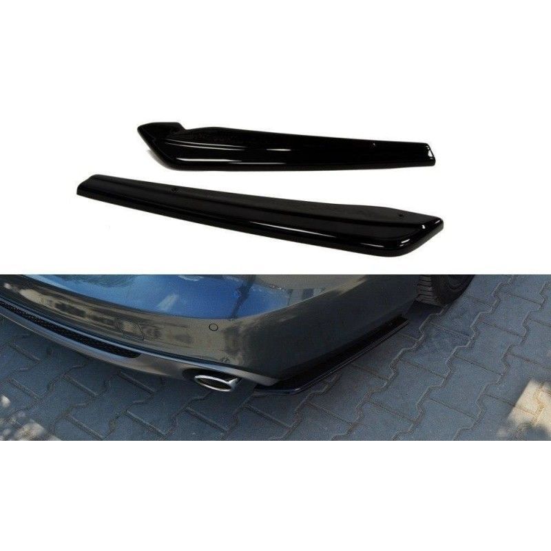 Maxton REAR SIDE SPLITTERS AUDI A6 C7 S-LINE AVANT Gloss Black, A6/S6/RS6 4G C7 