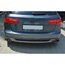 Maxton REAR SIDE SPLITTERS AUDI A6 C7 S-LINE AVANT Gloss Black, A6/S6/RS6 4G C7 