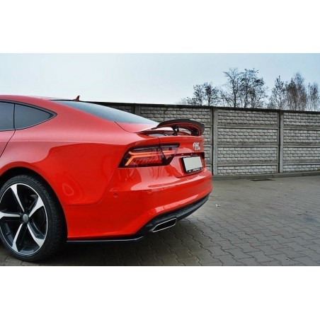 Maxton REAR SIDE SPLITTERS AUDI A7 S-LINE (FACELIFT) Gloss Black, A7/ S7 / RS7 - C7