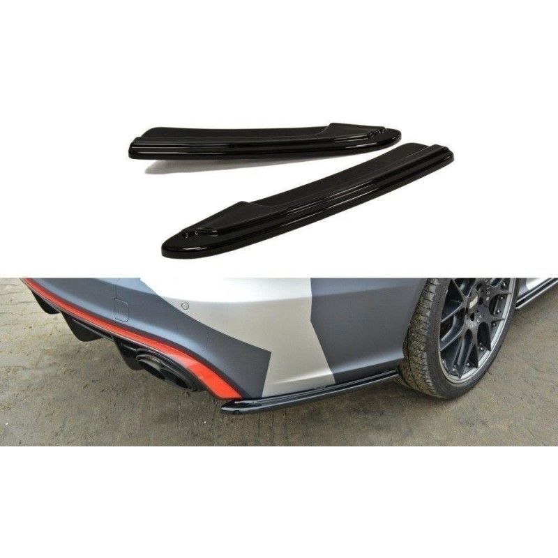 Maxton Rear Side Splitters Audi RS6 C7 / C7 FL Gloss Black, A6/S6/RS6 4G C7 