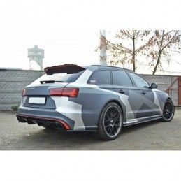 Maxton Rear Side Splitters Audi RS6 C7 / C7 FL Gloss Black, A6/S6/RS6 4G C7 