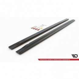 Maxton Side Skirts Diffusers Audi S4 / A4 / A4 S-Line B8 / B8 FL Gloss Black, A4/S4 B8