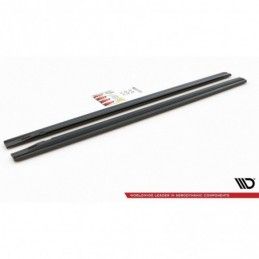 Maxton Side Skirts Diffusers Audi S4 / A4 / A4 S-Line B8 / B8 FL Gloss Black, A4/S4 B8