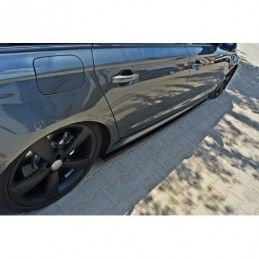 Maxton Side Skirts Diffusers Audi S6 / A6 S-Line C7 Gloss Black, A6/S6/RS6 4G C7 