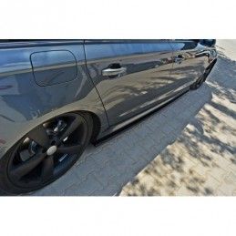 Maxton Side Skirts Diffusers Audi S6 / A6 S-Line C7 Gloss Black, A6/S6/RS6 4G C7 