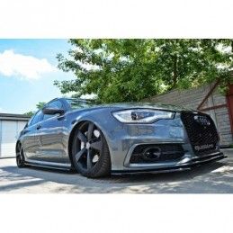 Maxton Side Skirts Diffusers Audi S6 / A6 S-Line C7 Gloss Black, A6/S6/RS6 4G C7 