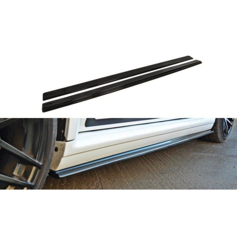 Maxton SIDE SKIRTS DIFFUSERS AUDI RS4 B5 Gloss Black, A4/S4/RS4 B5