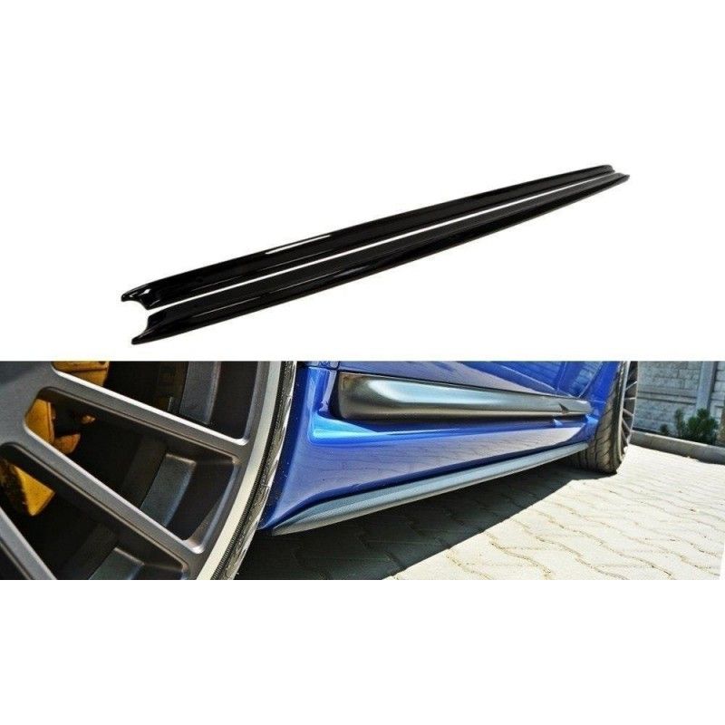 Maxton Side Skirts Diffusers Audi RS6 C5 Gloss Black, A6/RS6 4B C5