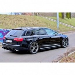 Maxton Side Skirts Diffusers Audi RS6 C6 Gloss Black, A6/RS6 4F C6