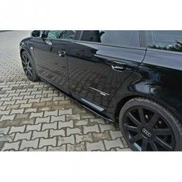 Maxton Side Skirts Diffusers Audi S4 / A4 / A4 S-Line B6 / B7 Gloss Black, A4/S4 B6 - 8H CABRIO