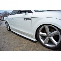 Maxton Side Skirts Diffusers Audi TT RS 8J Gloss Black, TT 8J