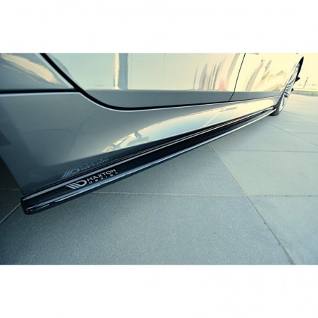 Maxton SIDE SKIRTS DIFFUSERS for BMW 5 E60/61 M-PACK Gloss Black, Serie 5 E60/ E61