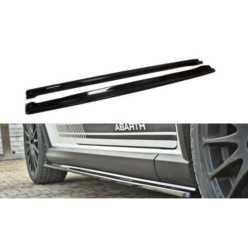 Maxton SIDE SKIRTS DIFFUSERS FIAT GRANDE PUNTO ABARTH Gloss Black, Grande Punto