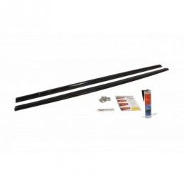 Maxton Side Skirts Diffusers Ford Focus ST Mk2 FL Gloss Black, Focus Mk2 / 2.5 / ST / RS