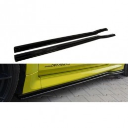 Maxton Side Skirts Diffusers Ford Focus RS Mk2 Gloss Black, Focus Mk2 / 2.5 / ST / RS