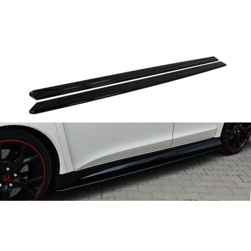 Maxton SIDE SKIRTS DIFFUSERS HONDA CIVIC IX TYPE R Gloss Black, CIVIC