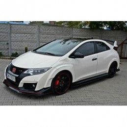 Maxton SIDE SKIRTS DIFFUSERS HONDA CIVIC IX TYPE R Gloss Black, CIVIC