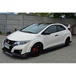 Maxton SIDE SKIRTS DIFFUSERS HONDA CIVIC IX TYPE R Gloss Black, CIVIC