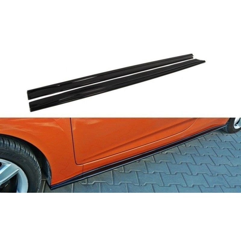 Maxton Side Skirts Diffusers Hyundai Veloster Gloss Black, Hyundai