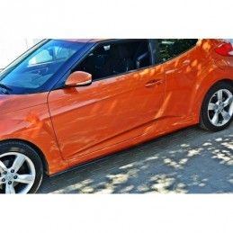 Maxton Side Skirts Diffusers Hyundai Veloster Gloss Black, Hyundai