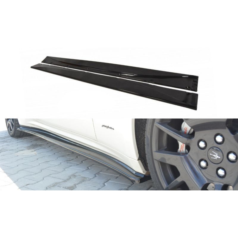 Maxton SIDE SKIRTS DIFFUSERS MASERATI GRANTURISMO 2007-2011 Gloss Black, Maserati