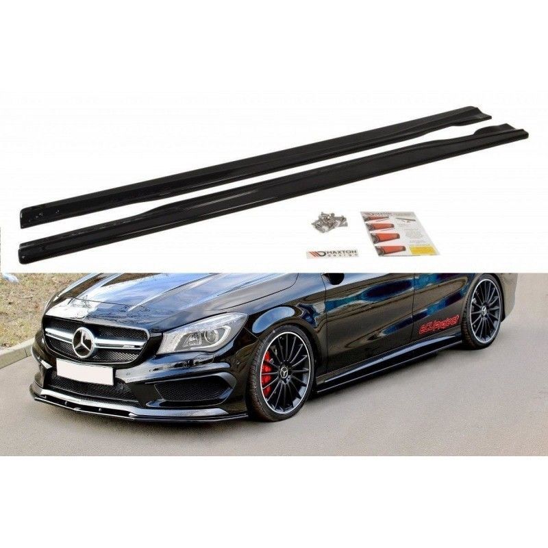 Maxton SIDE SKIRTS DIFFUSERS MERCEDES CLA 45 AMG C117/A45 AMG W176 (PREFACE) Gloss Black, CLASSE A