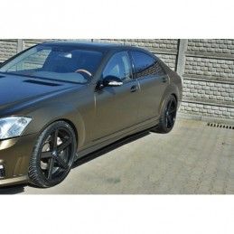 Maxton SIDE SKIRTS DIFFUSERS MERCEDES S-CLASS W221 AMG LWB Gloss Black, CLASSE S W221