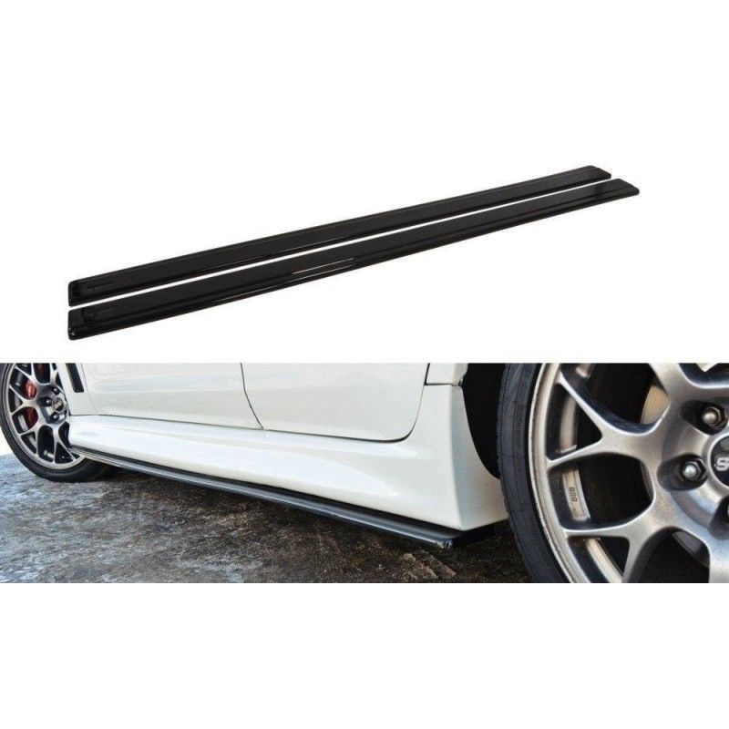 Maxton SIDE SKIRTS DIFFUSERS Mitsubishi Lancer Evo X Gloss Black, Lancer Evo