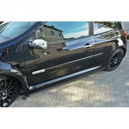 Maxton SIDE SKIRTS DIFFUSERS RENAULT CLIO MK3 RS Gloss Black, Clio III