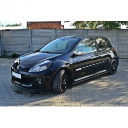 Maxton SIDE SKIRTS DIFFUSERS RENAULT CLIO MK3 RS Gloss Black, Clio III