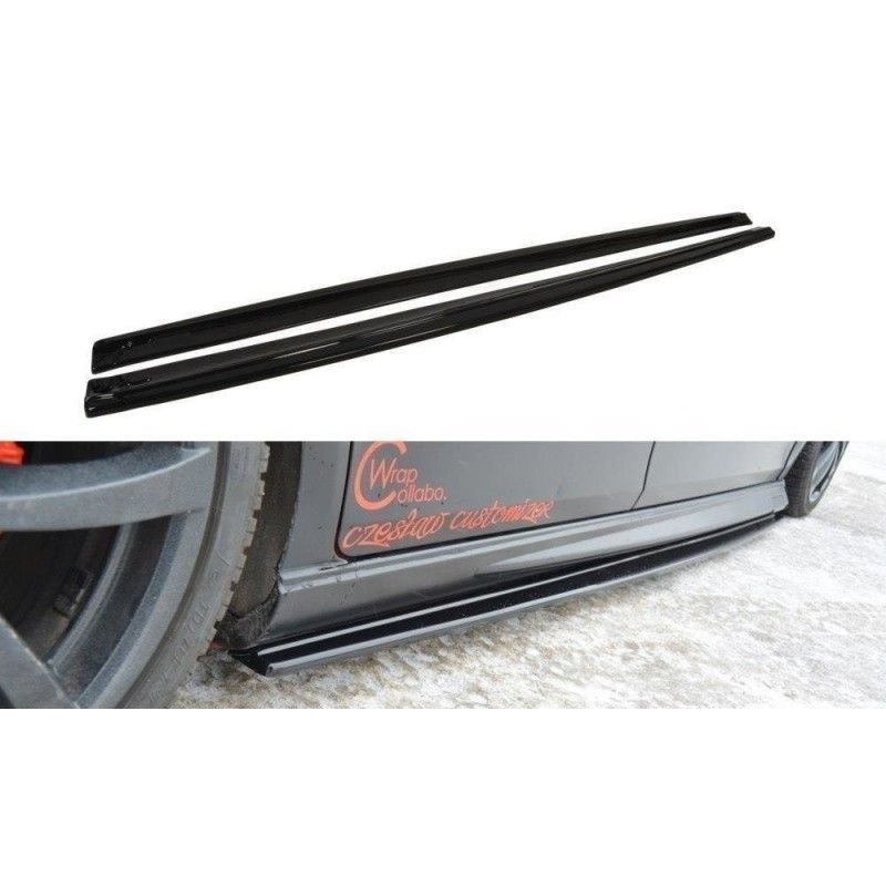 Maxton SIDE SKIRTS DIFFUSERS SEAT LEON MK2 MS DESIGN Gloss Black, Leon Mk2 / Cupra