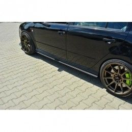 Maxton Side Skirts Diffusers Skoda Fabia RS Mk1 Gloss Black, Fabia I