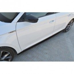 Maxton Side Skirts Diffusers Skoda Superb Mk3 Gloss Black, Superb