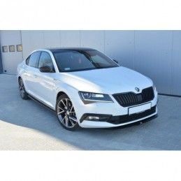 Maxton Side Skirts Diffusers Skoda Superb Mk3 Gloss Black, Superb