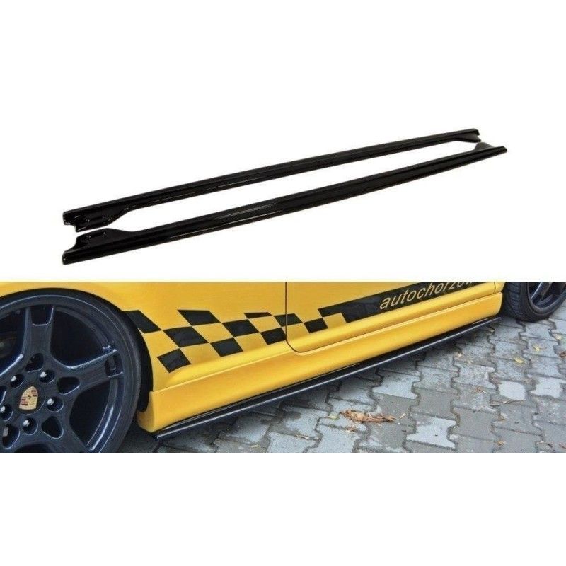 Maxton SIDE SKIRTS DIFFUSERS VW GOLF IV R32 Gloss Black, Golf 4