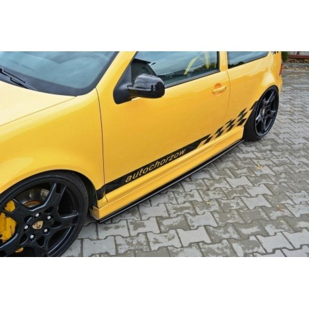 Maxton SIDE SKIRTS DIFFUSERS VW GOLF IV R32 Gloss Black, Golf 4