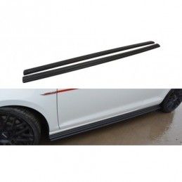 Maxton SIDE SKIRTS DIFFUSERS VW GOLF VII GTI PREFACE/FACELIFT (wide) Gloss Black, Golf 7