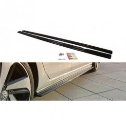 Maxton SIDE SKIRTS DIFFUSERS VW GOLF VII GTI PREFACE/FACELIFT (wide) Gloss Black, Golf 7