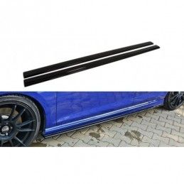 Maxton Side Skirts Diffusers V.1 VW Golf 7 R / R-Line Gloss Black, Golf 7