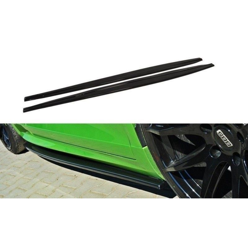 Maxton SIDE SKIRTS DIFFUSERS VW SCIROCCO R Gloss Black, Scirocco