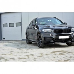 Maxton SIDE SKIRTS DIFFUSERS for BMW X6 F16 MPACK Gloss Black, X6 F16