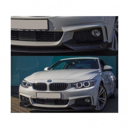 Maxton Frontspoiler Sport-Performance for BMW 4 F32 F33 F36 Black Matt with M-Package , Serie 4 F32/ M4