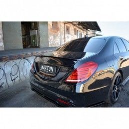 Maxton SPOILER EXTENSION MERCEDES-BENZ S-CLASS W222 Gloss Black, CLASSE S W221