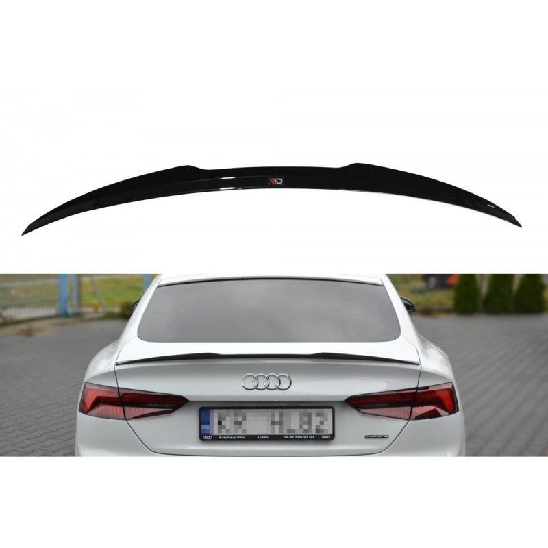 Maxton Spoiler Cap Audi A5 S-Line F5 Sportback Gloss Black, A5 F5