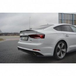 Maxton Spoiler Cap Audi A5 S-Line F5 Sportback Gloss Black, A5 F5