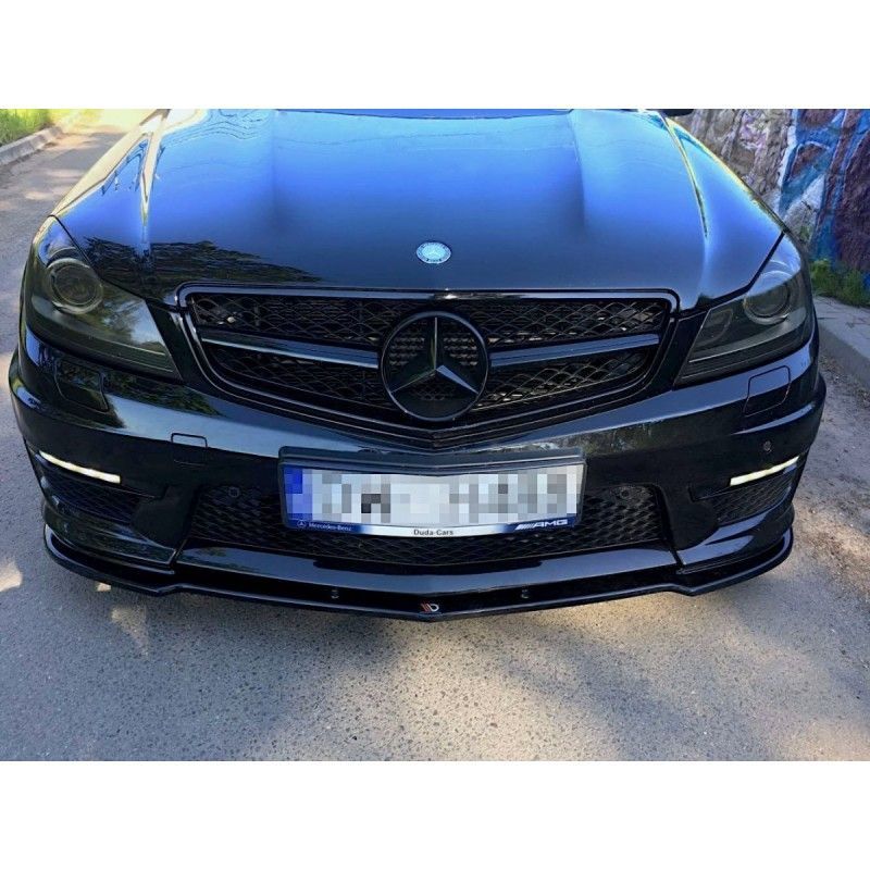 Maxton FRONT SPLITTER MERCEDES-BENZ AMG C63 W204 FACELIFT Gloss Black, W204