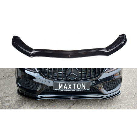 Maxton FRONT SPLITTER V.1 MERCEDES- BENZ C43 AMG W205 Gloss Black, W205